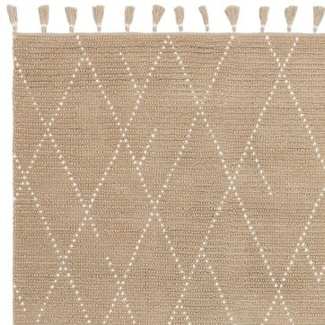 Nepal linear rug 160 x 230cm, Cream & Sand