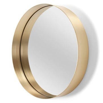 Alana Round Mirror; 80cm - Brushed Brass