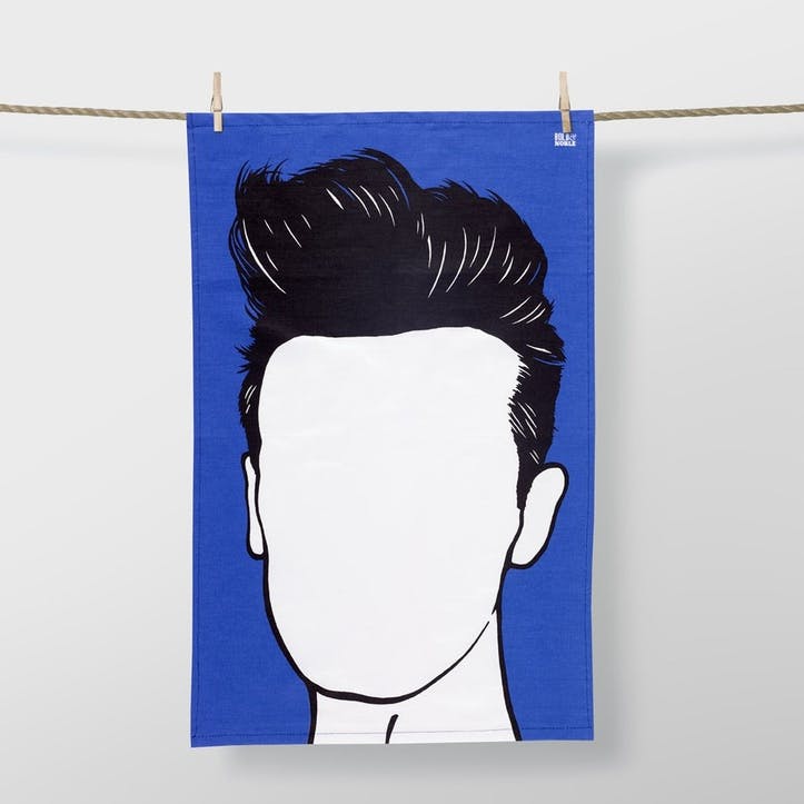 Icon 'Morrissey' Tea Towel, 47cm x 74cm, Blue