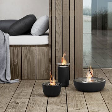 Luna Gel Firepit, Stahl matt