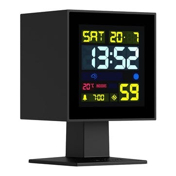 Monolith Clock H14 x W10 x D8cm, Black