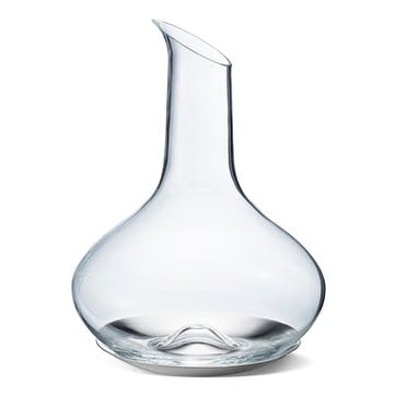 Wine carafe and coaster, 23cm, Georg Jensen, Sky, glass and stainless steel
