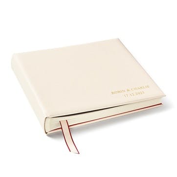 Plain Wedding Album 14", Ivory