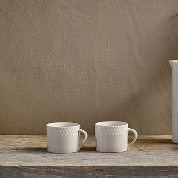 Ela Set of 2 Mugs 200ml, Cream