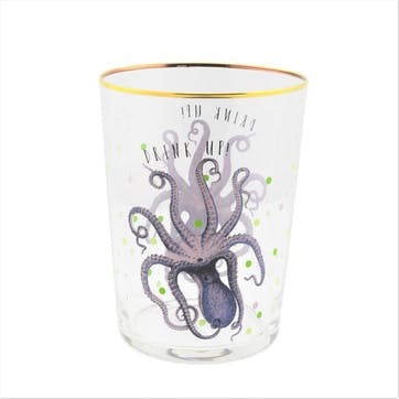 Octopus Set of 6 Highball Glasses, 550ml, Multi
