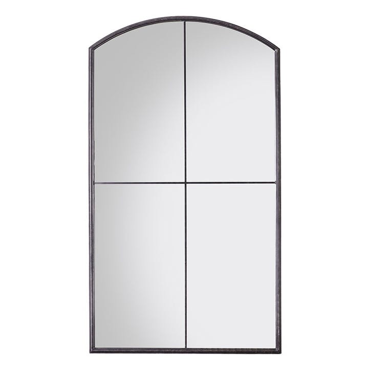 Acle 4 Pane Rectangular Mirror 160 x 90cm, Black
