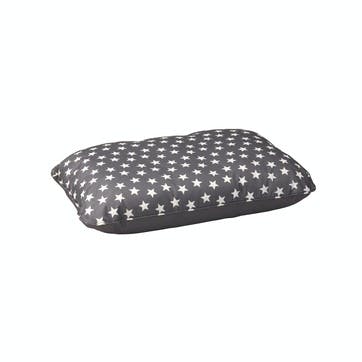 Star Print Water Resistant Cushion, S/M, Grey