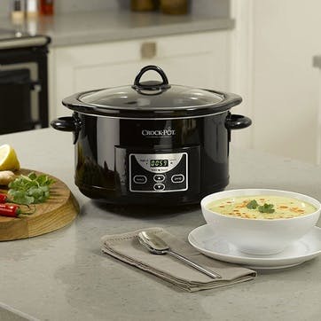 Digital Countdown Slow Cooker - 4.7L; Black