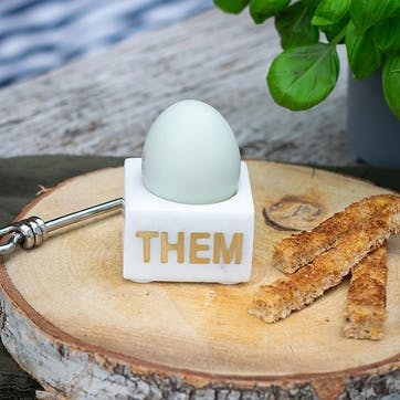 Them Egg Cup L5.5 x W5.5 x H3.5cm, White