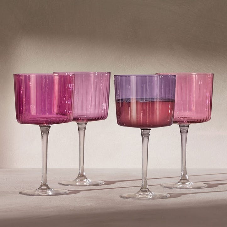 Gems Set of 4 Wine Glasses 250ml, Garnet