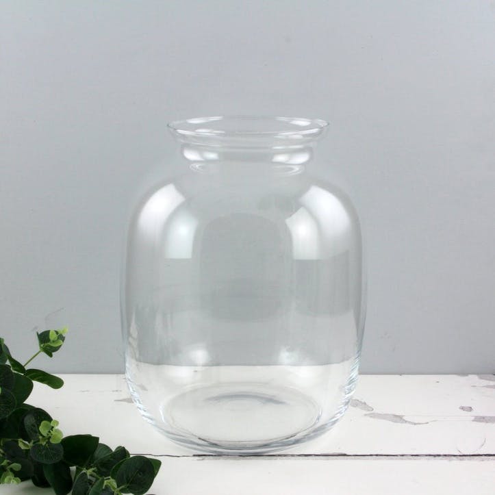 Glass Jar Vase, Short