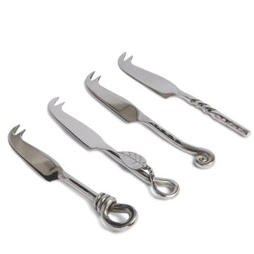 Mini Cheese Knife Mixed Design Four Piece Set