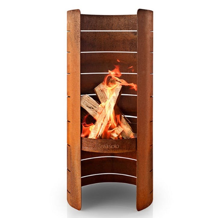 FireCylinder Fireplace 30 x 66.5cm, Corten Steel