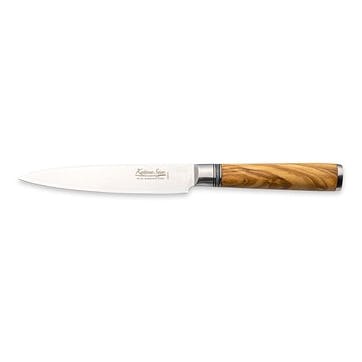 Katana Saya Olive Wood Utility Knife 12cm Damascus Blade,