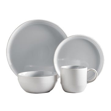 Oslo 16 Piece Dinnerware Set , Grey