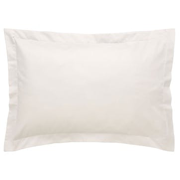 Cotton Sateen Pair of Tailored Pillowcases, Chalk