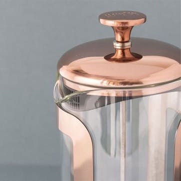 Roma Stainless Steel Cafetière 8 Cup, Copper