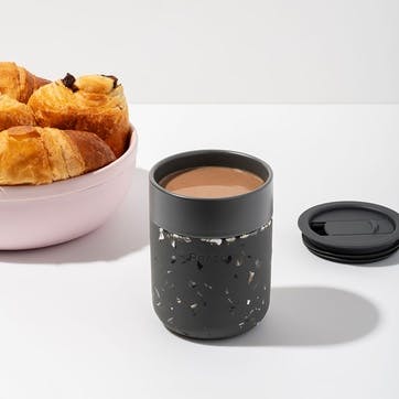 The Porter Portable Ceramic Mug 350ml, Terrazzo Charcoal