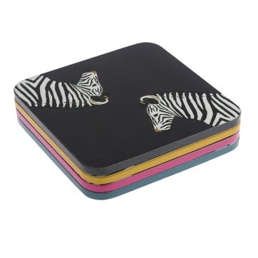'Zebra' Coasters, Set of 4