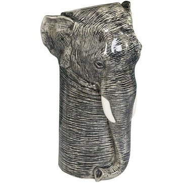 Elephant Large Flower Vase H28cm Grey