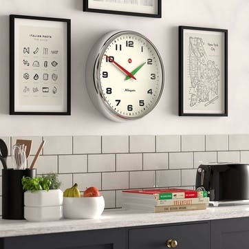 Superstore Wall Clock 40cm, Chrome