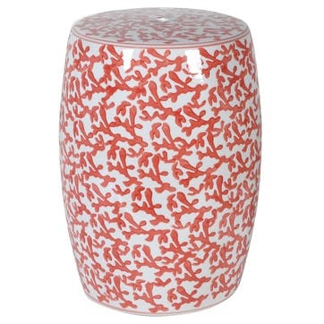 Porcelain Stool H44cm, Red