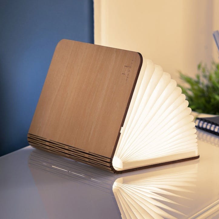 LED Smart Book Light, White Maple Wood