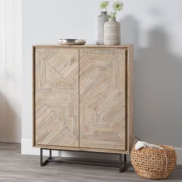 Marca Bar Cabinet, Acacia Wood