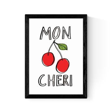 Karin Akesson Mon Cheri Print A3, Black Frame