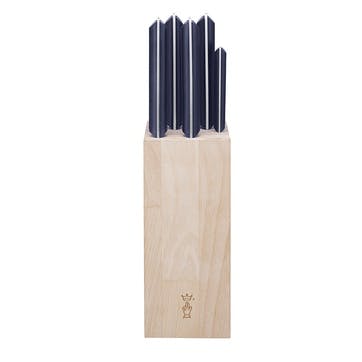 Intempora 5 Piece Knife Block, Beechwood