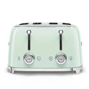 50's Retro 4 Slot Toaster, Pastel Green