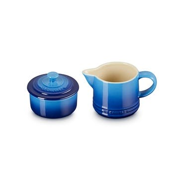 Stoneware Milk & Sugar Set, Azure