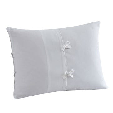 Clipped Honeycomb Standard Pillow Case, Grey