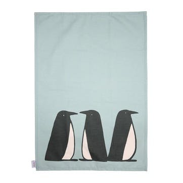 Pedro Penguin Tea Towels, Set of 2, Ice