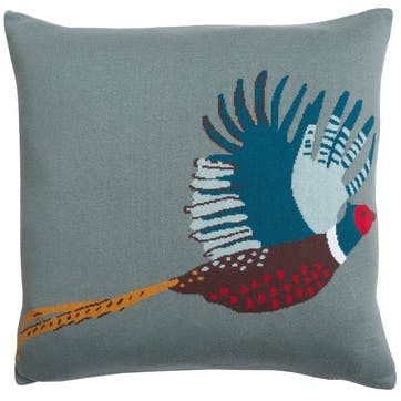 'Pheasant' Knitted Statement Cushion