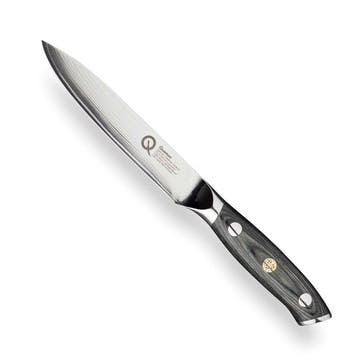 Q30 Series Damascus Steel All Purpose Knife 12cm, Black