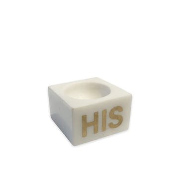 His Egg Cup L5.5 x W5.5 x H3.5cm, White