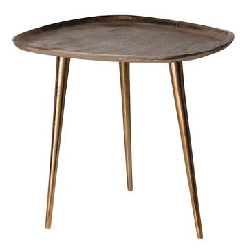 Tripod Side Table, Brass