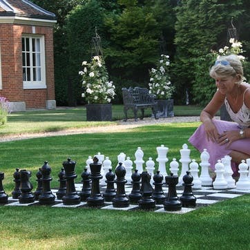 Garden Chess Pieces with Board