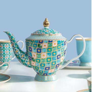 Teas & C's Kasbah Porcelain Teapot with Infuser 1L, Mint