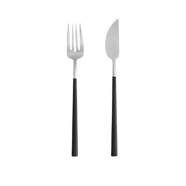 Mito Brushed Steel & Resin 12 Piece Fish Cutlery Set