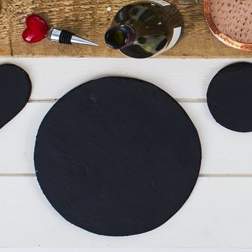 Round Slate Place Mat, Set of 2