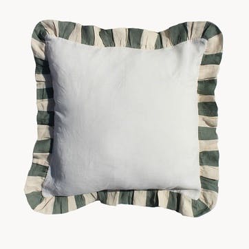 Wide Stripe Wide Stripe Large Cushion Cover, 60 x 60cm, Sea Green