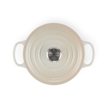 Signature Cast Iron Round Casserole, 28cm, Meringue