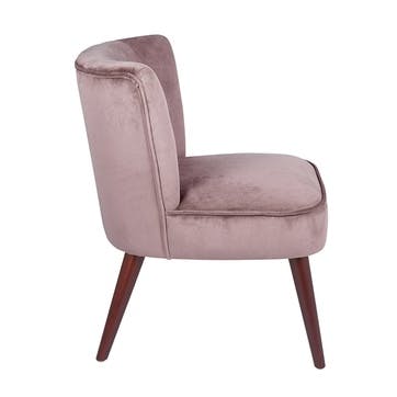 Austen Velvet Cocktail Chair, Blush