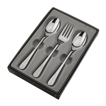 Skye 3 Piece Serving Set, Stainless Steel