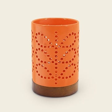 Linear Stem Ceramic Lantern , Persimmon