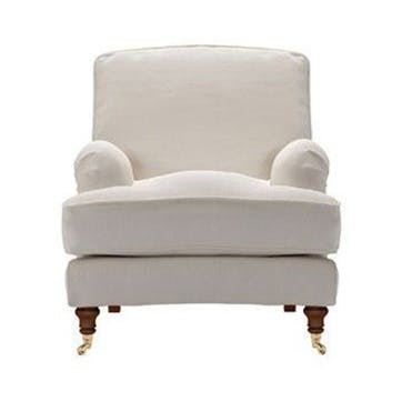 Bluebell Armchair, Taupe Brushed Linen