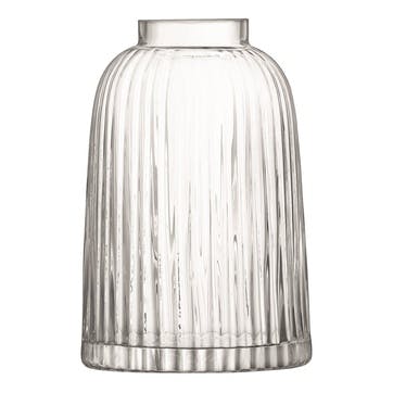 Pleat Vase H20cm, Clear