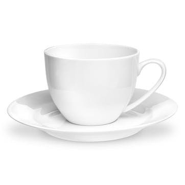 Serendipity Set of 4 Teacups and Saucers 220ml, White